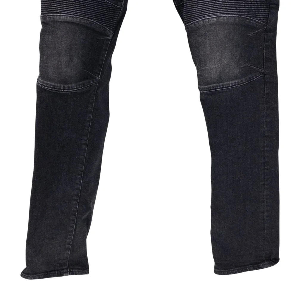 NWT Armani Exchange Mens 33x31 Black J27 Skinny Biker Moto‎ Jeans Stretch Denim